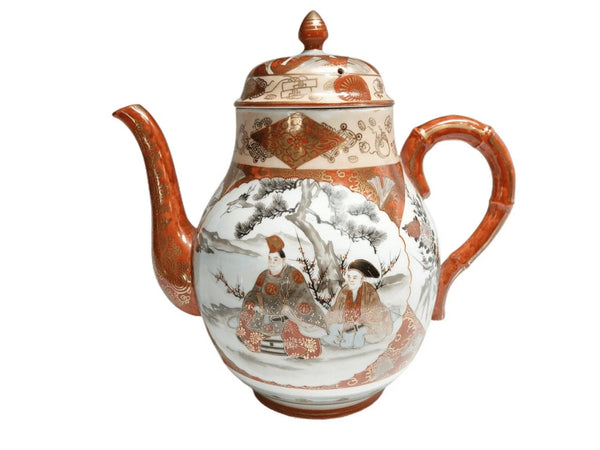 c1870 日本明治时期九谷茶壶签名– Estate Fresh Austin
