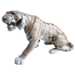 13" Bing and Grondahl Snarling Tiger Figure by Lauritz Jensen - Estate Fresh Austin