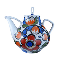Huge Vintage Russian Teapot Dmitrov Porcelain, Verbilki - Estate Fresh Austin