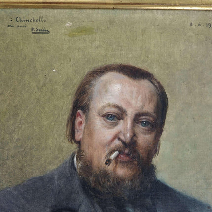 Paul Jean Marie Sain (1853-1908) 1901 French Portrait of Charles Chincho - Estate Fresh Austin