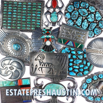 Native American Silver Belt Buckles - Estate Fresh Austin