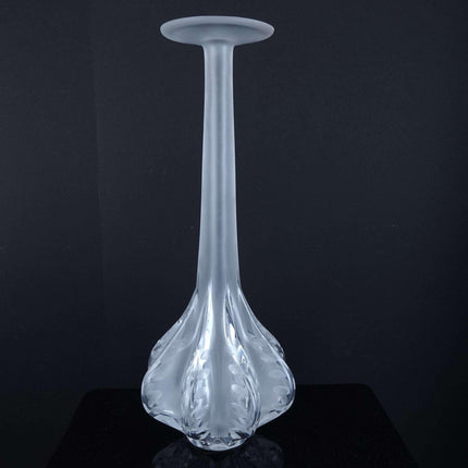 13.5" Lalique Claude French Art Cut glass Vase