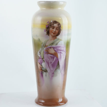 10" c1910 Royal Bayreuth Portrait vase - Estate Fresh Austin