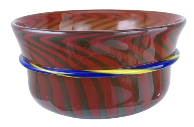 10.4" c1965 Orrefors Graal Ingeborg Lundin Swedish Art Glass Bowl - Estate Fresh Austin