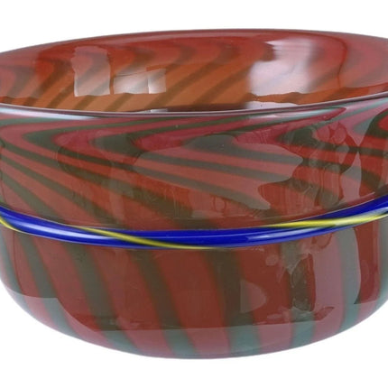 10.4" c1965 Orrefors Graal Ingeborg Lundin Swedish Art Glass Bowl - Estate Fresh Austin