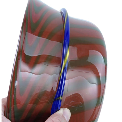 10.4" c1965 Orrefors Graal Ingeborg Lundin Swedish Art Glass Bowl - Estate Fresh Austin