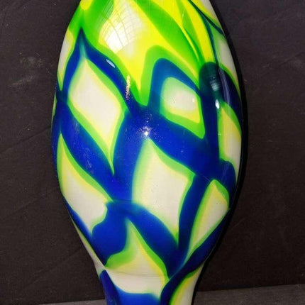 12.75" Texas Studio Art Glass Vase Michael McDougal 7" wide - Estate Fresh Austin