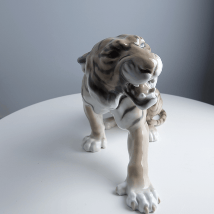 13" Bing and Grondahl Snarling Tiger Figure by Lauritz Jensen - Estate Fresh Austin