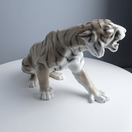 13" Bing and Grondahl Snarling Tiger Figure by Lauritz Jensen - Estate Fresh Austin