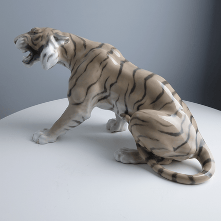 13" Bing and Grondahl Snarling Tiger Figure by Lauritz Jensen - Estate Fresh Austin