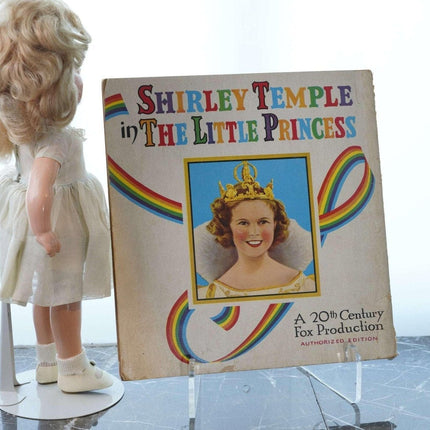 13" c1940 Shirley Temple Doll with book "The little Princess" - Estate Fresh Austin