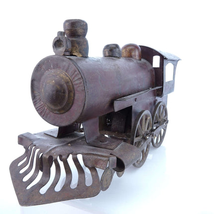 13.5" Pat 1897 Clark Hill Climber Pressed Steel Friction Toy Train Locomotive - Estate Fresh Austin