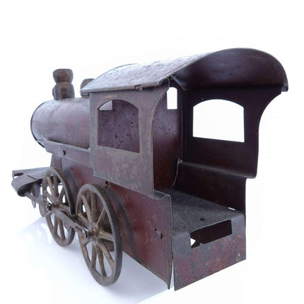 13.5" Pat 1897 Clark Hill Climber Pressed Steel Friction Toy Train Locomotive - Estate Fresh Austin