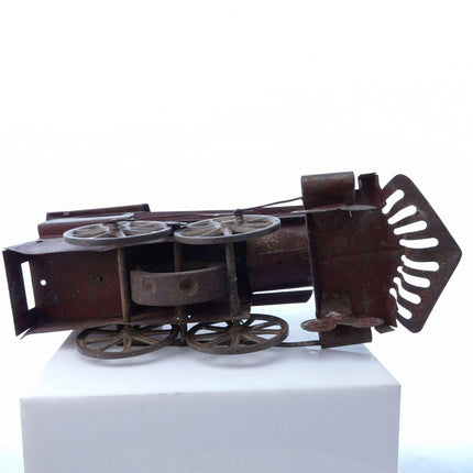 13.5" Pat 1897 Clark Hill Climber Pressed Steel Friction Toy Train Locomotive - Estate Fresh Austin