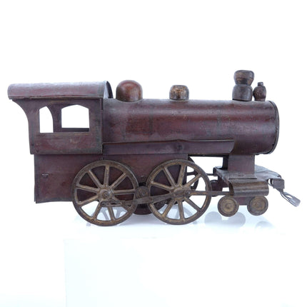 13.5" Pat 1897 Clark Hill Climber Pressed Steel Friction Toy Train Locomotive - Estate Fresh Austin