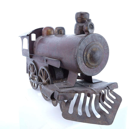 13.5" Pat 1897 Clark Hill Climber Pressed Steel Friction Toy Train Locomotive - Estate Fresh Austin