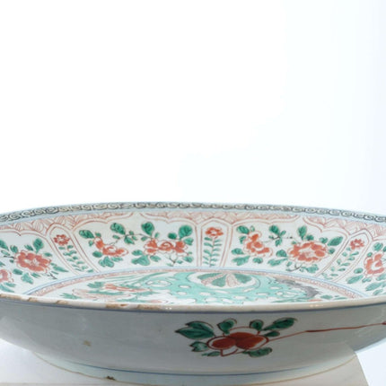 14.75" Chinese Kangxi (1661 - 1722) Famille Verte charger - Estate Fresh Austin