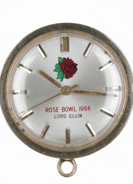 14k Gold Automatic 1968 Rose Bowl Lord Elgin Pocket watch - Estate Fresh Austin