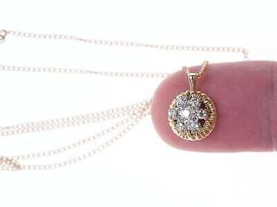 14k gold diamond pendant with necklace - Estate Fresh Austin