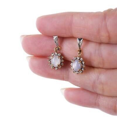 14k Gold Sapphire and Diamond earrings - Estate Fresh Austin