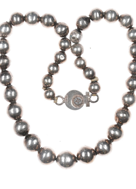 15" 1940's William Spratling sterling beaded necklace. - Estate Fresh Austin