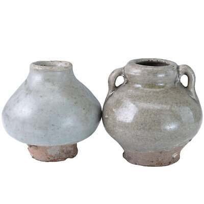 15th Century Thai Sawankhalok celadon jarlets hh - Estate Fresh Austin