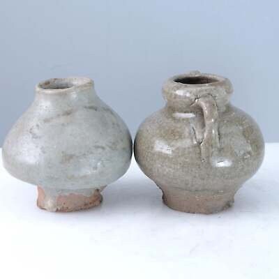 15th Century Thai Sawankhalok celadon jarlets hh - Estate Fresh Austin