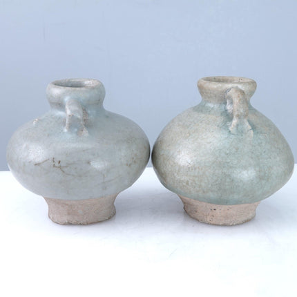 15th Century Thai Sawankhalok celadon jarlets jh - Estate Fresh Austin