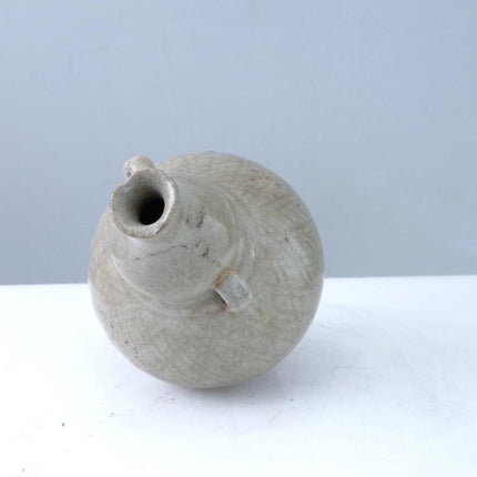 15th Century Thai Sawankhalok celadon Tall bottle or Vase with incised decoratio - Estate Fresh Austin