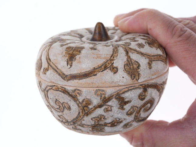 15th Century Thai Sawankhalok Kiln Condiment Jar with Lid e - Estate Fresh Austin