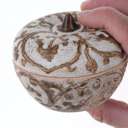 15th Century Thai Sawankhalok Kiln Condiment Jar with Lid e - Estate Fresh Austin