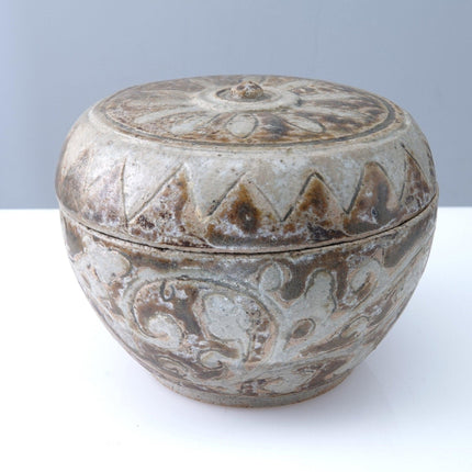 15th Century Thai Sawankhalok Kiln Condiment Jar with Lid we - Estate Fresh Austin