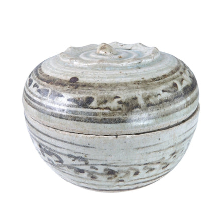 15th Century Thai Sawankhalok Kiln Condiment Jar with Lid we - Estate Fresh Austin