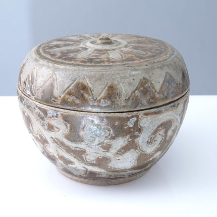 15th Century Thai Sawankhalok Kiln Condiment Jar with Lid we - Estate Fresh Austin