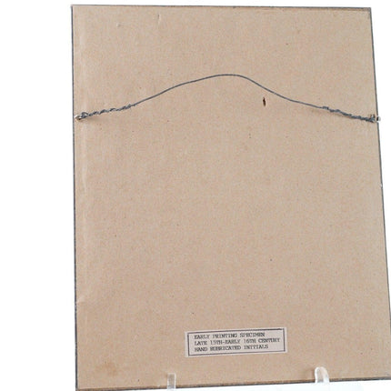 15th/16th Century Early Printed bible page with hand rubricated initials - Estate Fresh Austin