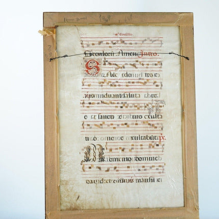 15th/16th century vellum antiphonal leaf 2 - Estate Fresh Austin