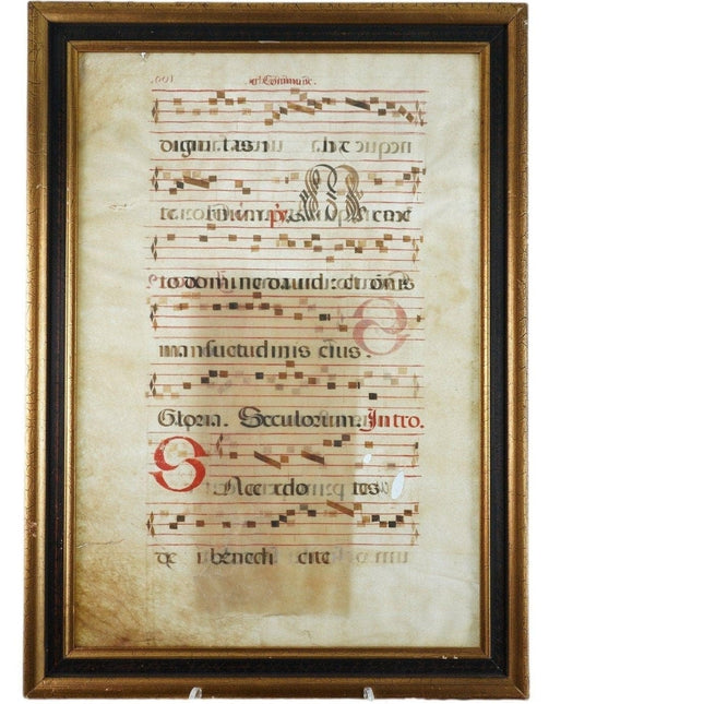 15th/16th century Vellum Antiphonal leaf v - Estate Fresh Austin