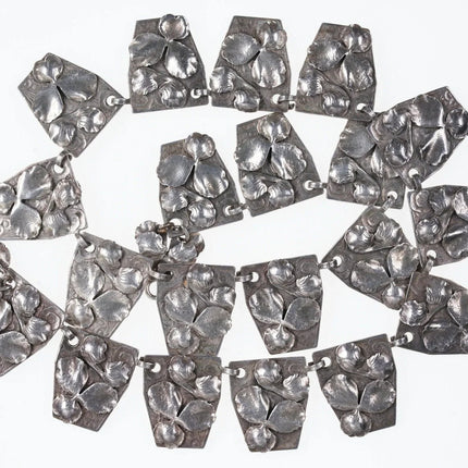 16" 1920's Art Deco Sterling silver choker necklace - Estate Fresh Austin