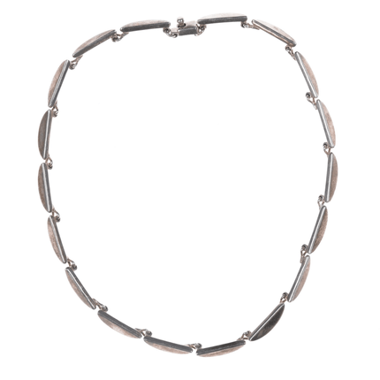 16" retro Mexican sterling choker link necklace - Estate Fresh Austin