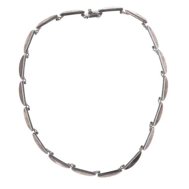 16" retro Mexican sterling choker link necklace - Estate Fresh Austin