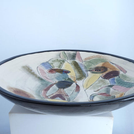 16.5" Polia Pillin(1909 - 1992) Mid century Modern California Art Pottery Bowl - Estate Fresh Austin