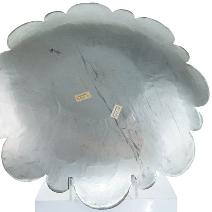 17" Vintage Continental Beaten Copper Mixed metals tray - Estate Fresh Austin