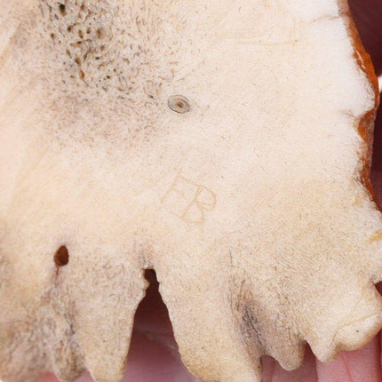 17" Vintage Native American Sterling, turquoise and antler necklace - Estate Fresh Austin