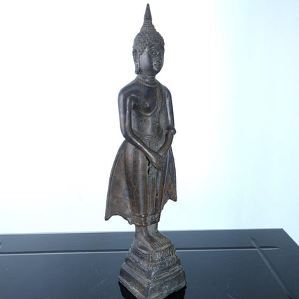 17th - 18th Century Bronze Sukhothai Buddha Statute Thai Ayutthaya Shakyamuni - Estate Fresh Austin