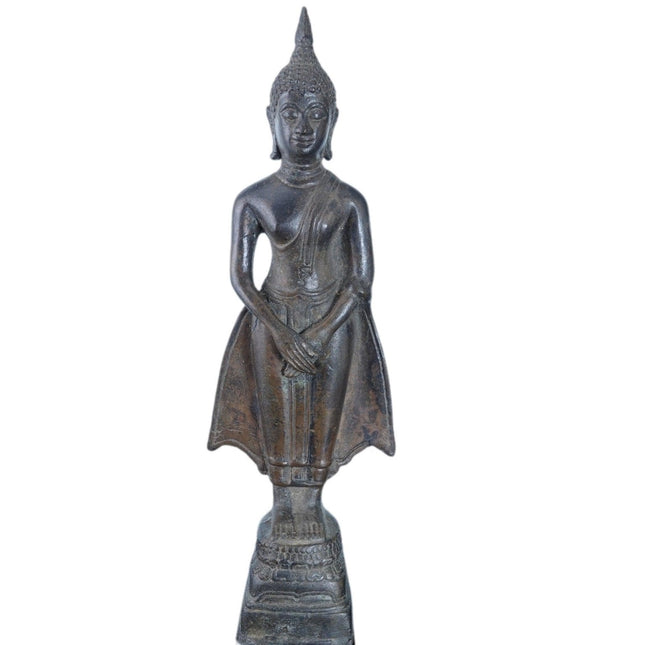 17th - 18th Century Bronze Sukhothai Buddha Statute Thai Ayutthaya Shakyamuni - Estate Fresh Austin