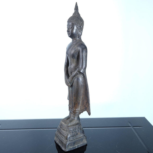 17th - 18th Century Bronze Sukhothai Buddha Statute Thai Ayutthaya Shakyamuni - Estate Fresh Austin