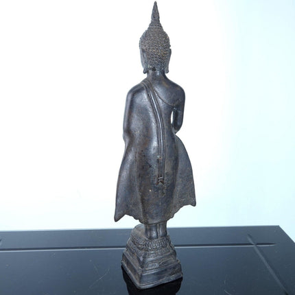 17th - 18th Century Bronze Sukhothai Buddha Statute Thai Ayutthaya Shakyamuni - Estate Fresh Austin