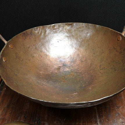 17th-18th Century Fur Trade Era Bronze Handled Graduated Kettles Wok Style Candy - Estate Fresh Austin