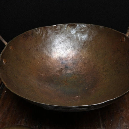 17th-18th Century Fur Trade Era Bronze Handled Graduated Kettles Wok Style Candy - Estate Fresh Austin