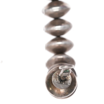 18" Heavy vintage Navajo pearl sterling necklace - Estate Fresh Austin